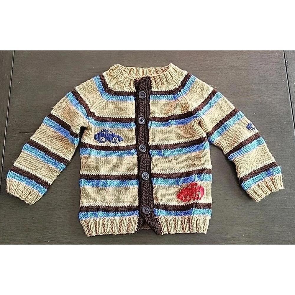 Toddler Boy Handmade Knitted Cardigan